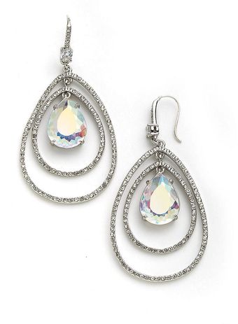 Juicy Couture Pave Teardrop Orbital Earrings - Lyst