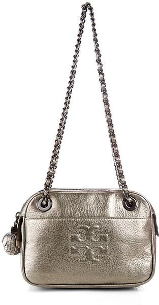 tory burch metallic handbag