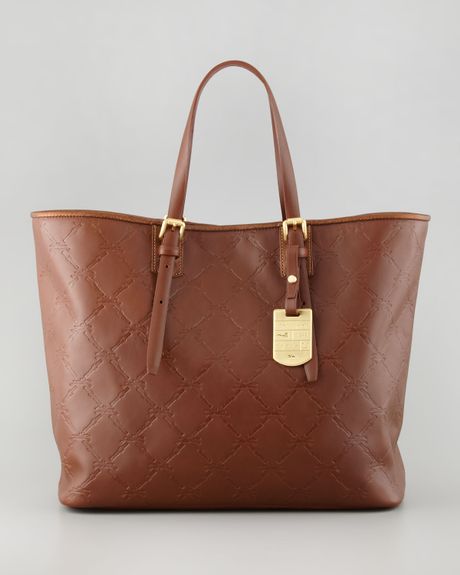 Longchamp Lm Cuir Medium Tote Bag in Brown | Lyst