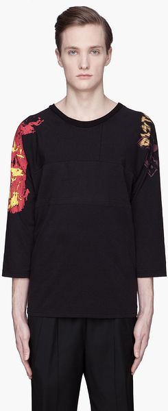 Maison Martin Margiela Black Faded Metal Patchwork T shirt - Lyst