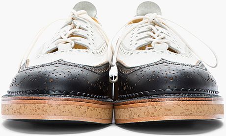 black and white wingtip brogues