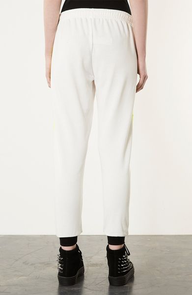 white stripe track pants
