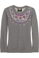 Markus Lupfer Embellished Cottonjersey Sweatshirt