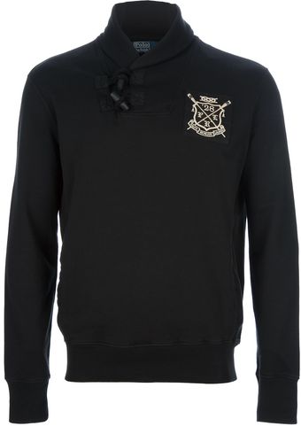 Ralph Lauren Shawl Collar Sweatshirt - Lyst