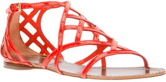 Tory Burch Strappy Flat Sandal - Lyst