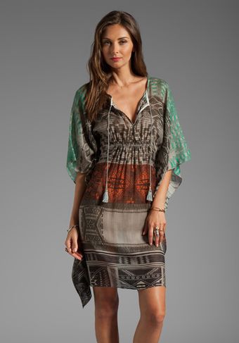 Twelfth Street by Cynthia Vincent Scarf Caftan in Gray - Lyst