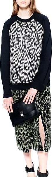 Proenza Schouler Quilted Jersey Long Sleeved Crewneck Sweatshirt - Lyst