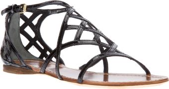 Tory Burch Strappy Flat Sandal - Lyst