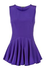 Alexander McQueen Silk Peplum Top