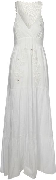 Jane Norman Crochet and Embellished Maxi Dress - Lyst