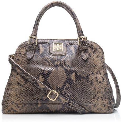 Tory Burch Catalina Satchel in Animal (natural python) | Lyst