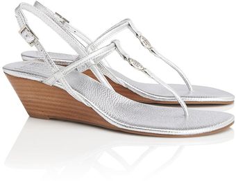 Tory Burch Metallic Emmy Demi Wedge - Lyst