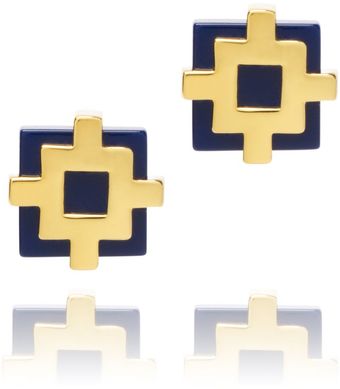 Tory Burch Carson Perforated Stud Earring - Lyst