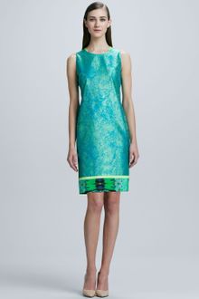 Elie Tahari Venezia Printed hem Sheath Dress - Lyst
