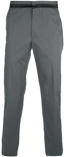 Lanvin Contrast Waistband Trouser - Lyst