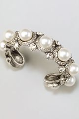 Lanvin Pearl Crystal Cuff 