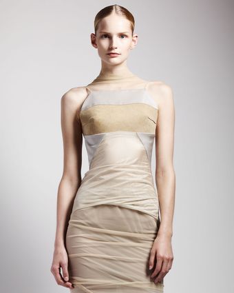 Rick Owens High neck Colorblock Bustier - Lyst