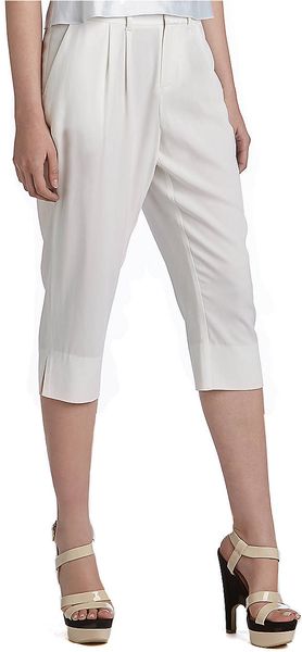 Catherine Malandrino Side Slit Cropped Pants - Lyst