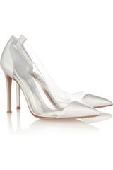 Gianvito Rossi Metallic Leather and Pvc Pumps