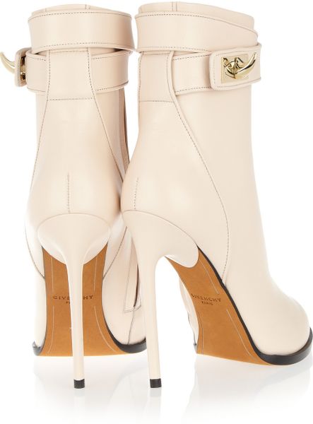 givenchy shark lock leather ankle boots