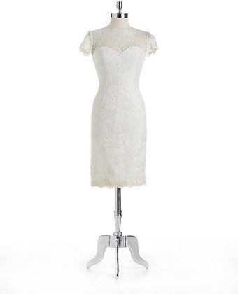 Monique Lhuillier Cutout Lace Dress - Lyst