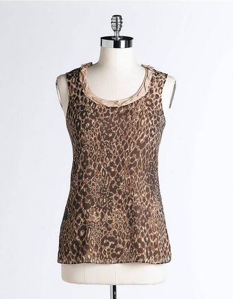 Tahari Leopard Print Mila Tank Top - Lyst