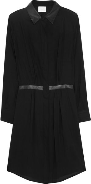 Band Of Outsiders Crepe Shirt Dress - Lyst