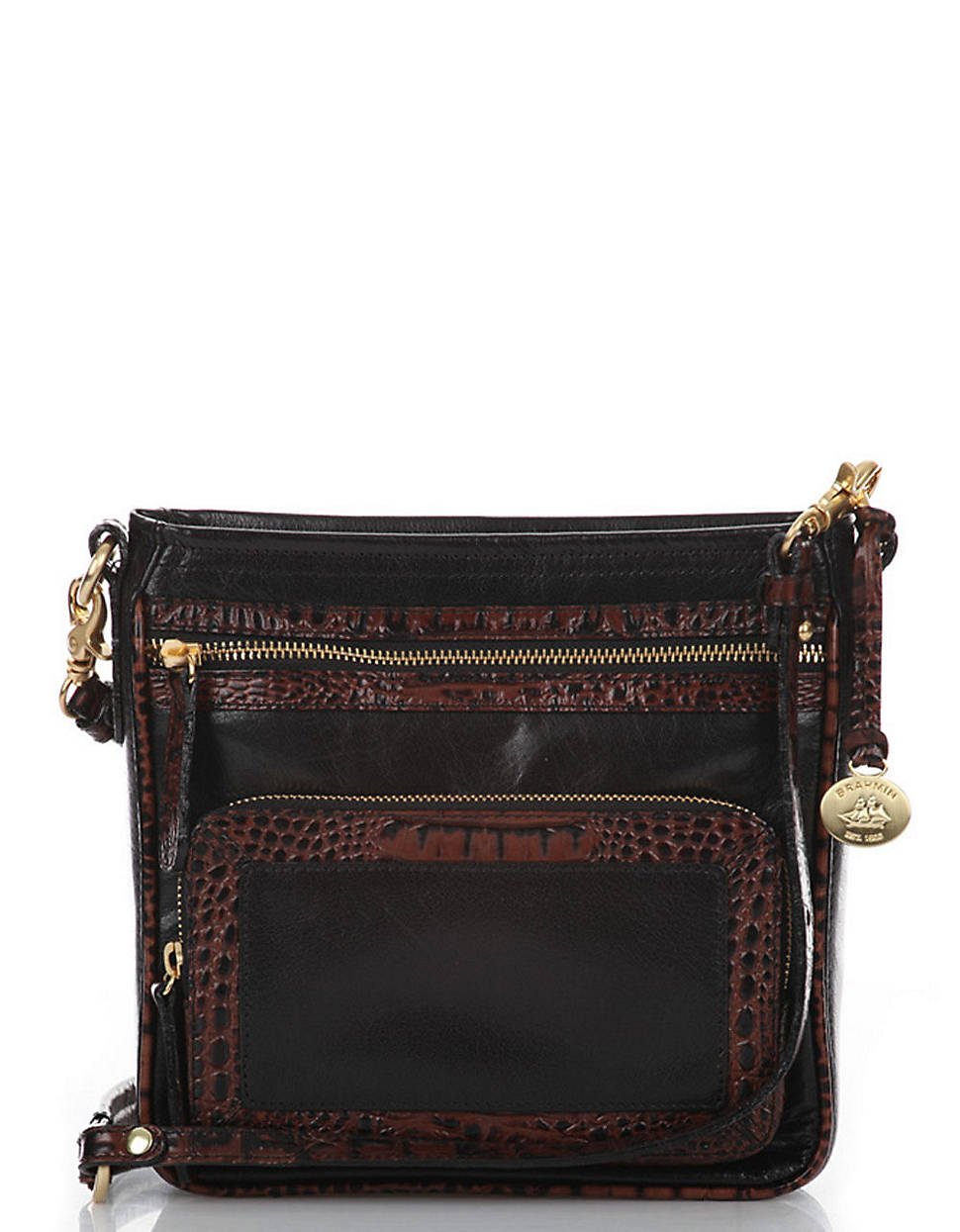 Brahmin Cleo Leather Crossbody Bag in Black for Men (black tuscan) | Lyst