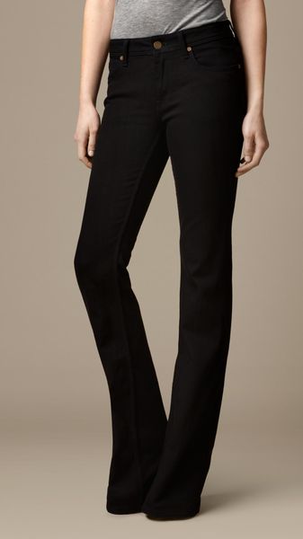 Burberry Hempton Black Rinse Bootcut Jeans - Lyst