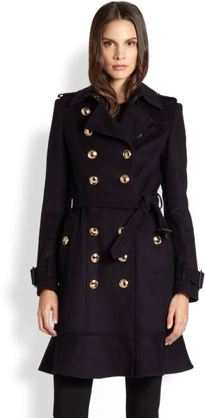 Burberry New Littleton Gold Button Trench - Lyst