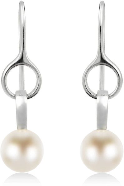 silver and pearl earrings
