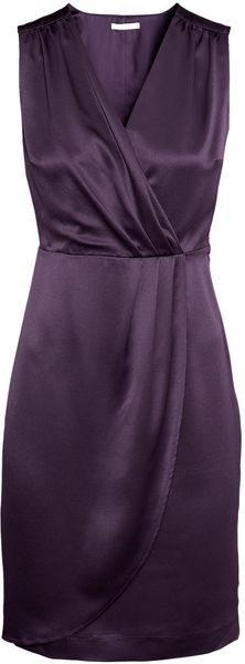 H&M Sleeveless Satin Dress - Lyst