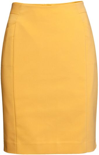 H&M Stretch Pencil Skirt - Lyst