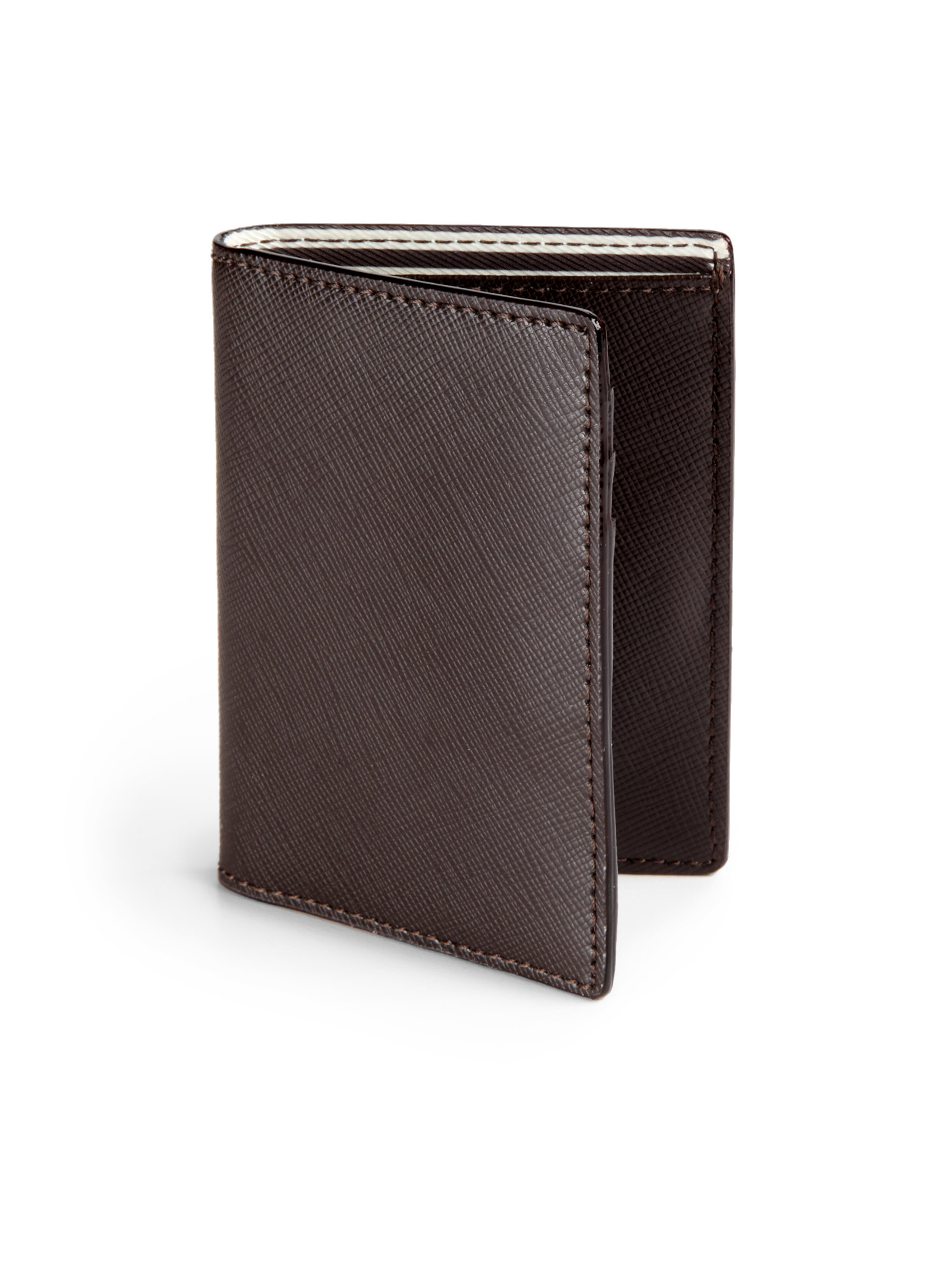 Jack Spade Wesson Leather Vertical Flap Wallet in Brown for Men (espresso) | Lyst