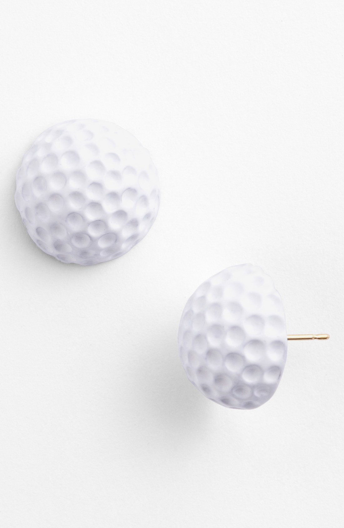 Kate Spade On Par Golf Ball Stud Earrings in White (white/ gold) Lyst