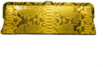 Michael Kors Monroe Python Clutch - Lyst