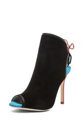 Sophia Webster Tali Peep Toe Ankle Boot in Black