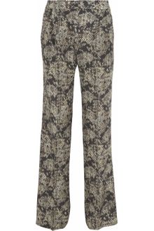Theory Emmanuel Snake print Silk Wideleg Pants - Lyst