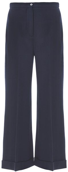Alexander McQueen Crepe Bootcut Tailored Trousers - Lyst