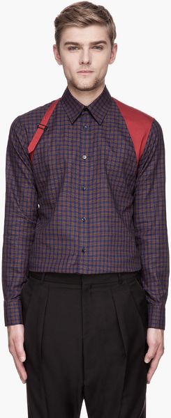 Alexander McQueen  Check Harness Shirt - Lyst