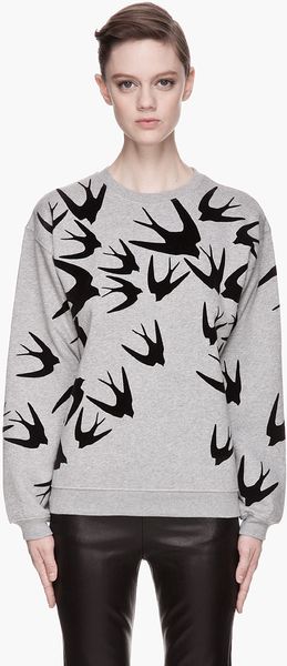 McQ by Alexander McQueen Heather Grey Swallow Sweatshirt - Lyst