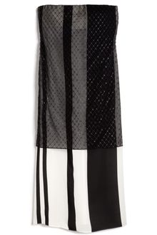 Narciso Rodriguez Bonded Silk Stripes Strapless Dress - Lyst