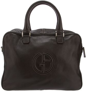 Giorgio Armani Logo Detail Tote - Lyst
