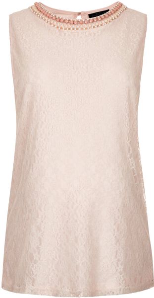 Topshop Maternity Bead Necklace Top - Lyst