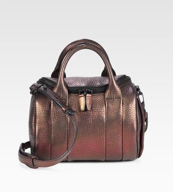 Alexander Wang Rockie Pebble Metallic Leather Satchel - Lyst