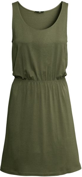 H&M Sleeveless Jersey Dress - Lyst