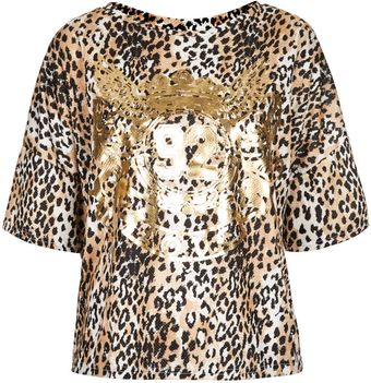 Topshop Animal Crest Tee - Lyst