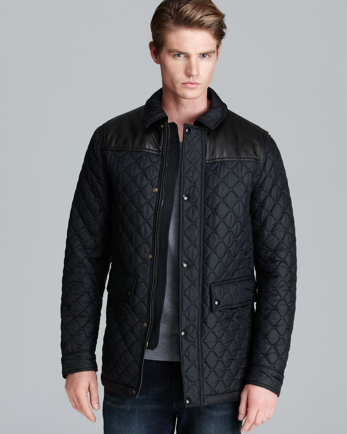 Burberry London Highgrove Quilted Jacket in Black for Men | Lyst