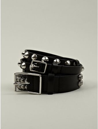 DSquared2 Mens Double Stud Leather Belt - Lyst