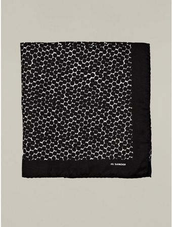 Jil Sander Hexagon Print Silk Pocket Square - Lyst